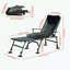 Chaise de camping pliante inclinable avec dossier réglable et pieds robustes