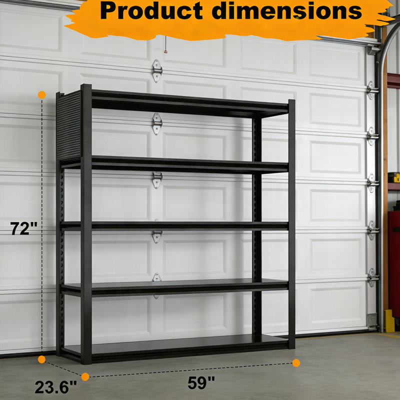 Étagères de garage robustes avec panneau perforé, tablettes en métal réglables pour l'organisation et le rangement des utilitaires industriels
