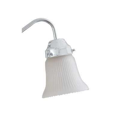 4.5" H Glass Bell Ceiling Fan Fitter Shade in Whte ( Screw on )