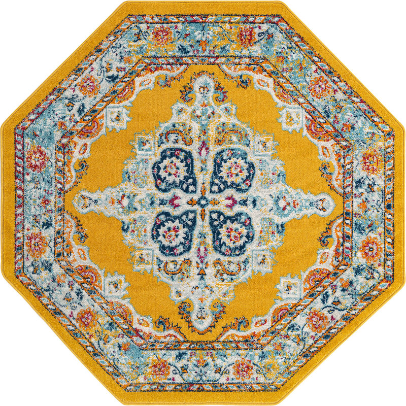Mirveta Oriental Indoor Rug, Octagon 5' x 5'