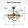 Heighton 36'' Retractable LED Ceiling Fan with Remote and Light Kit DC Motor 6 Speeds