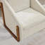 Upholstered Accent Armchair With Wood Accent Base-118494084