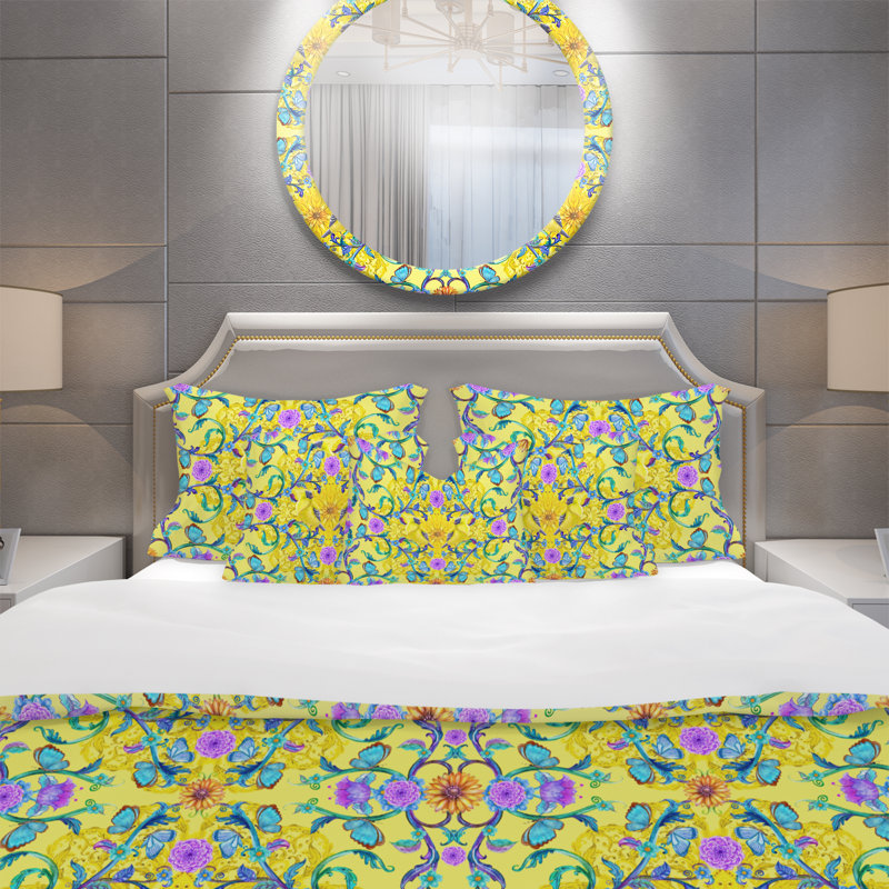 Ensemble de housse de couette bohémien, Housse simple + 1 taie décorative