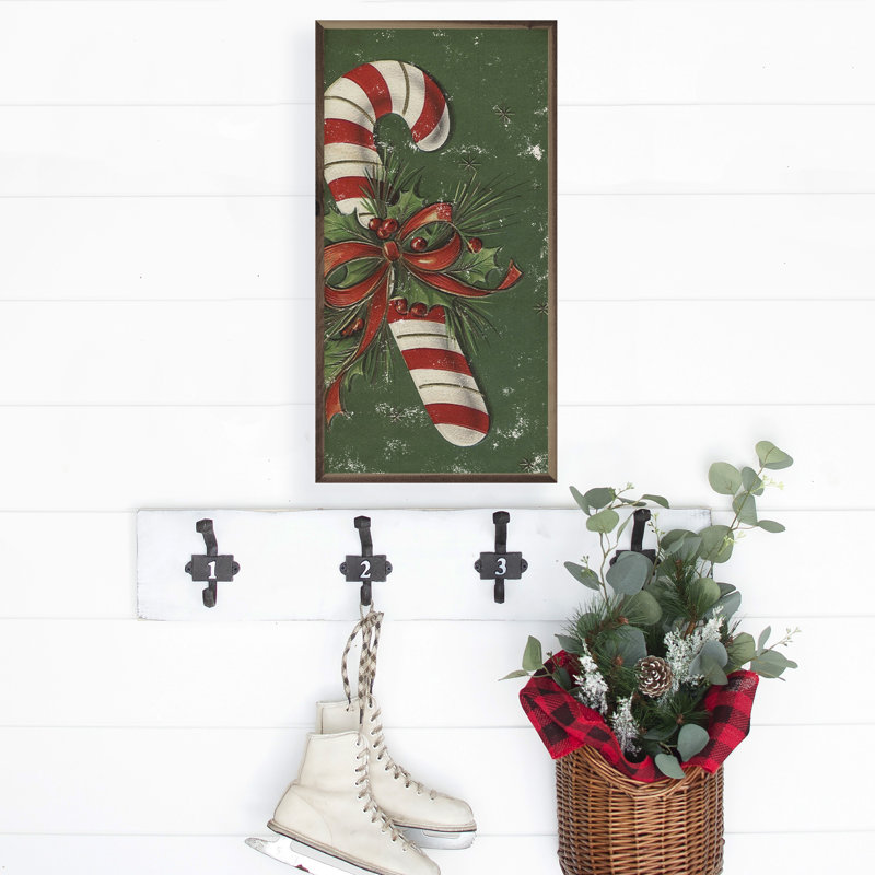 Candy Cane With Red Bow, 16" H x 8" W