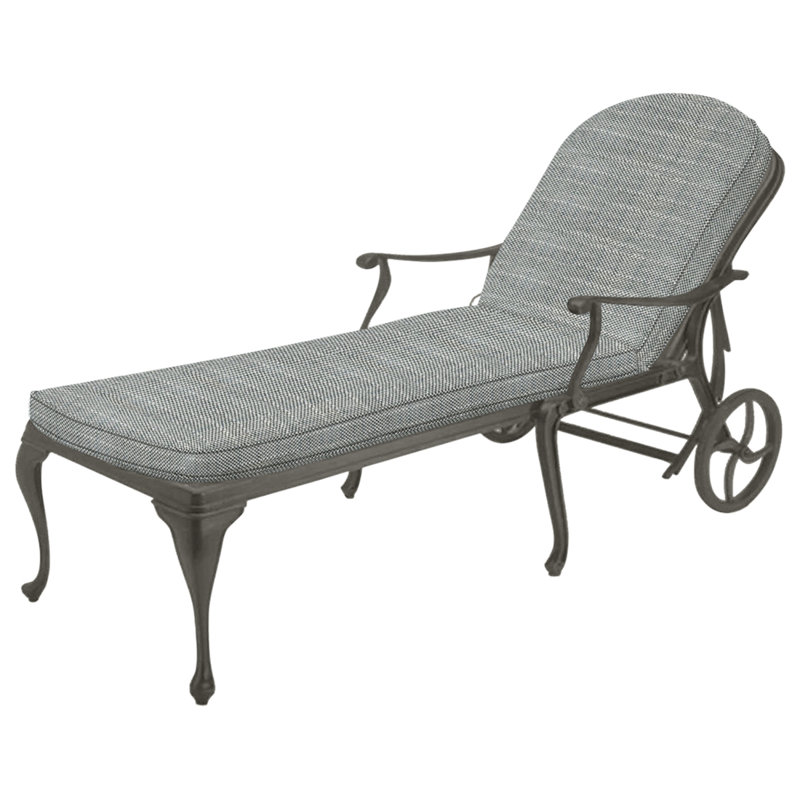 Chaise longue en aluminium Provance - gris ardoise, Trépointe, Argent Rollo, Gris ardoise