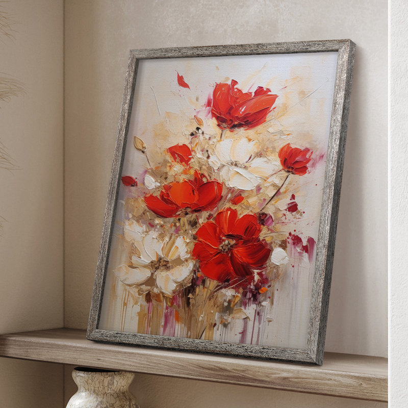 Reproduction encadrée FLORAL Series CCXCI - bois massif, H 21 po x l 17 po