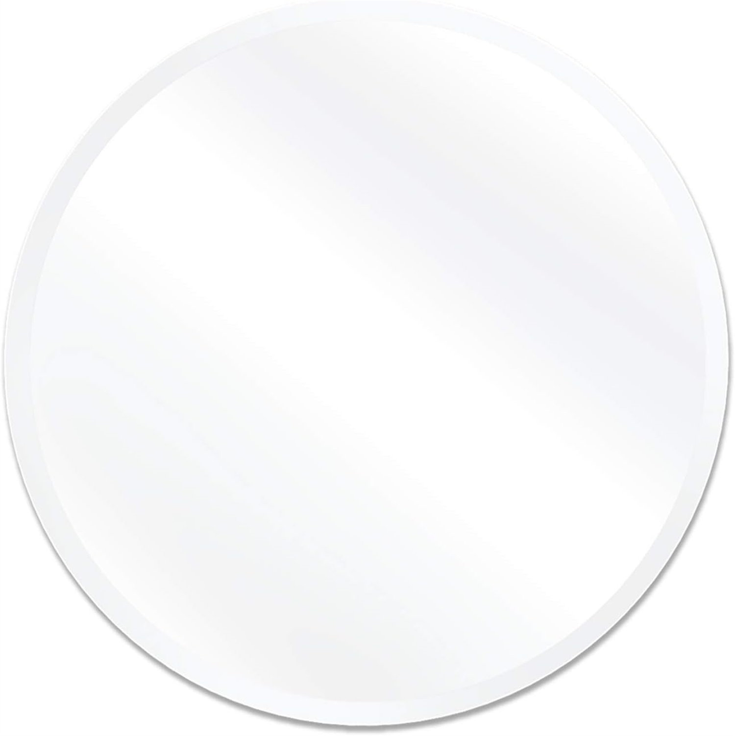 Ebern Designs Niyan 24" Round Frameless Bathroom Mirror for Over Sink