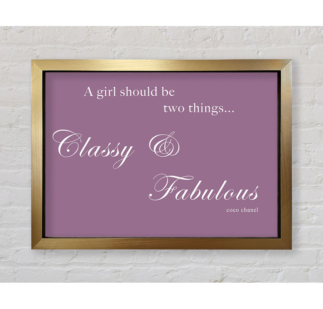 Classy N Fabulous Dusty Pink - Einzelner Bilderrahmen Typografie