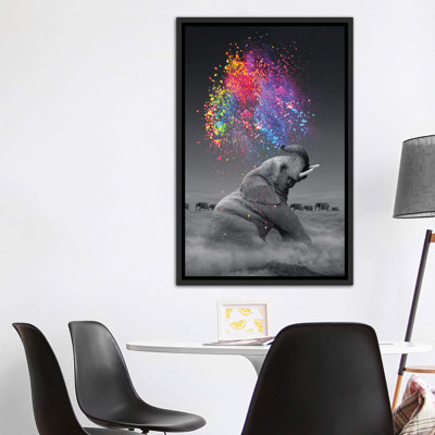 «Elephant - Color Explosion» par Soaring Anchor Designs - impression d'art graphique