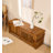 Rustic Solid Wood Handcrafted Slatted Shoe Storage Bench