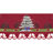 Joswick Santa Claus Christmas Trees Red Table Topper (33" Square)
