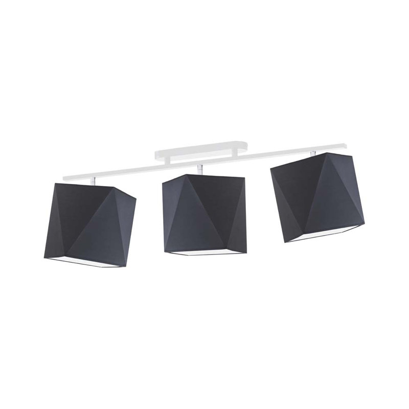 Dencie 97cm 3 -Light Track Kit, Grey/Black, White