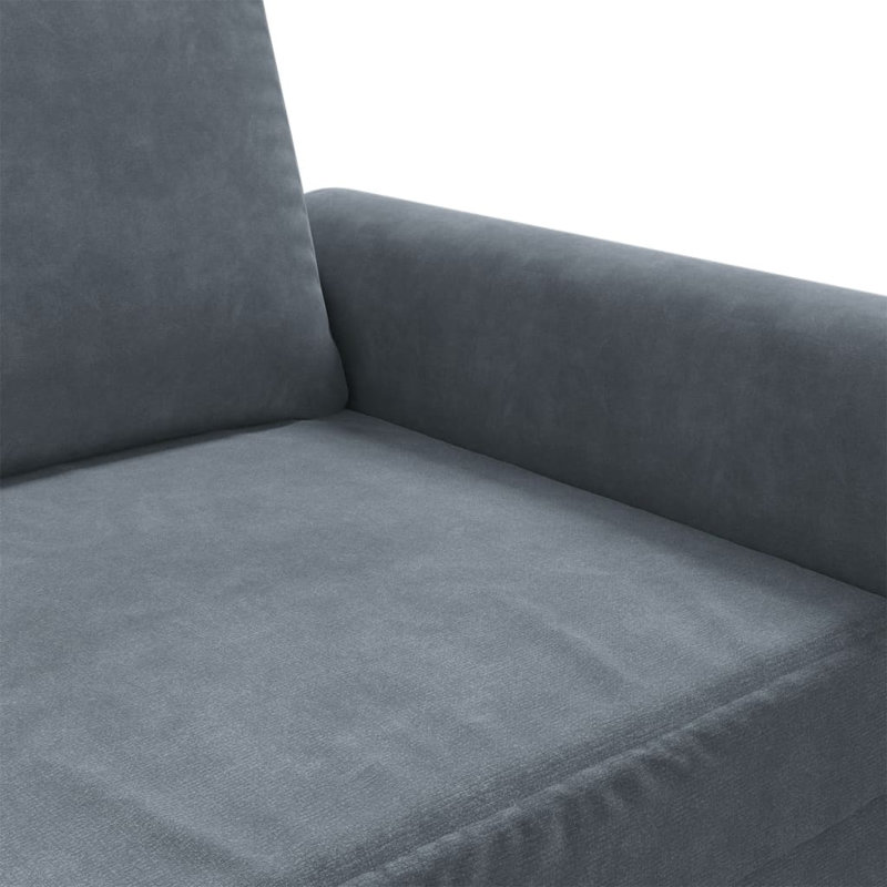 Canapé rembourré Nyziah, Polyester 100 % gris foncé, H 31,5 po x l 78 po x P 30,3 po
