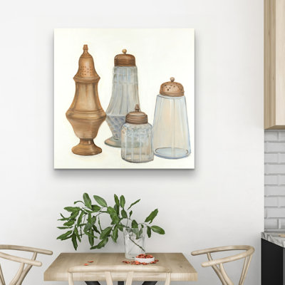 Antique salt and pepper shaker - 32"x32" art on canvas