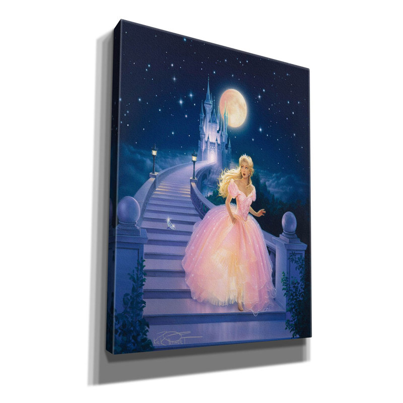 Cendrillon sur toile par Kirk Reinert, H 54 po x l 40 po x P 1,5 po