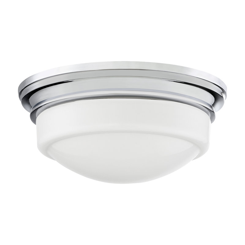 Plafonnier encastré 1 lumière DEL 7,25 po, Chrome poli