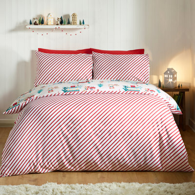 Christmas Mouse Town Reversible Duvet Cover Set