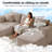Boneless 108” U Shaped Boneless Sectional Cloud Sofa Couches For Living Room, Upholstered Deep Seat Sectional Sofa With 2 Ottoman, Comfort Modular Sectional Sofa Couches For Living Room Bedroom(Black)-1985101903