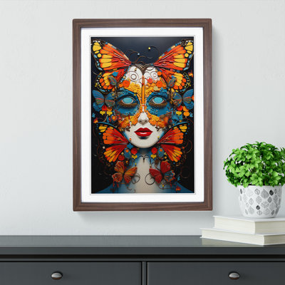 Butterfly Modern - Single Picture Frame Print on Wood