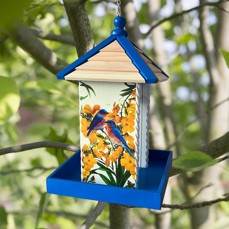 Mangeoire d'oiseaux Townhouse - Bluebirds & Camellia