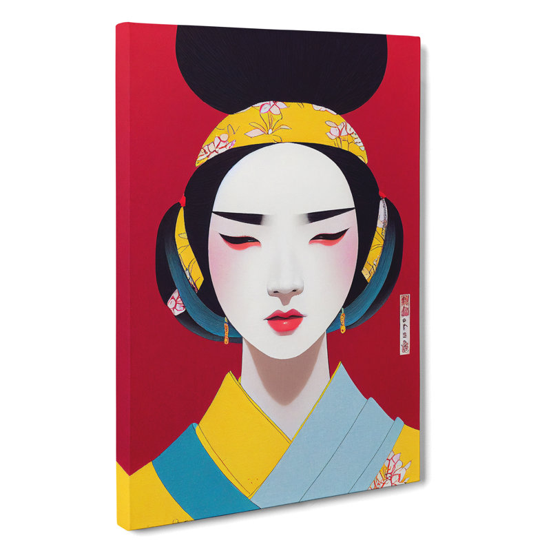 Geisha Portrait No.5 - Wrapped Canvas, 50cm H x 35cm W x 3cm D