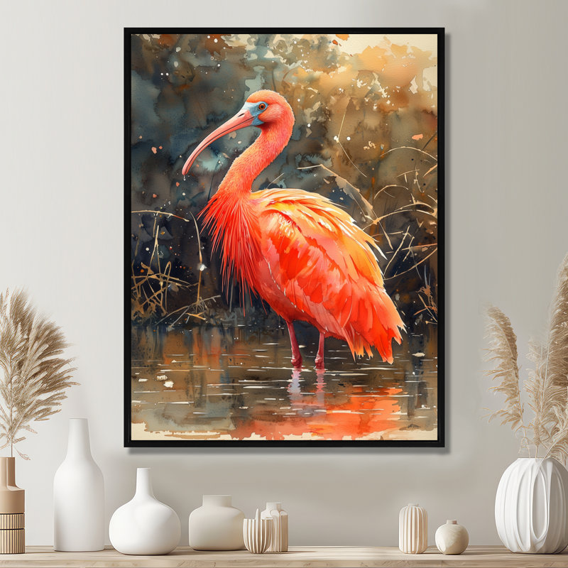 Auline - Animals Wall Art Living Room, Noir, Impression encadrée flottante, H 20 po x l 12 po