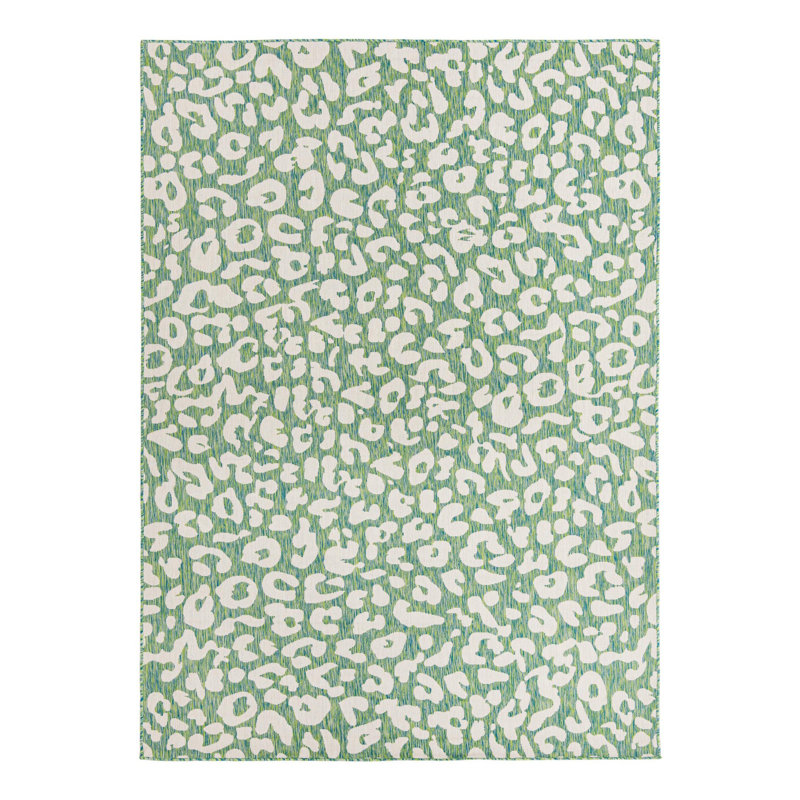 Tapis intérieur / extérieur en polypropylène tissé à la machine Tonquin, Rectangle 7 pi 10 po x 11 pi