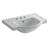 Veer Ceramic Pedestal Bathroom Sink with Overflow