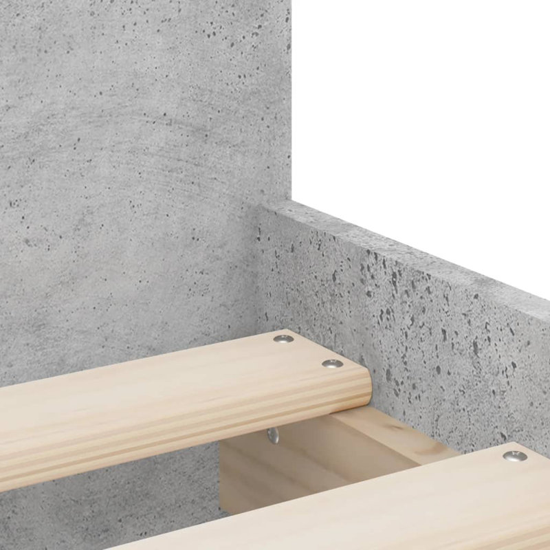 Nyarie Bed, Small Single ( 75 x 190 cm), Concrete Grey