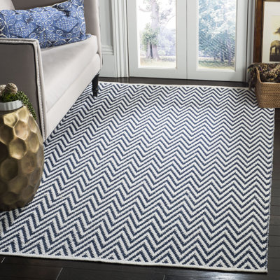 Haqeem Hand Woven Cotton Chevron Rug