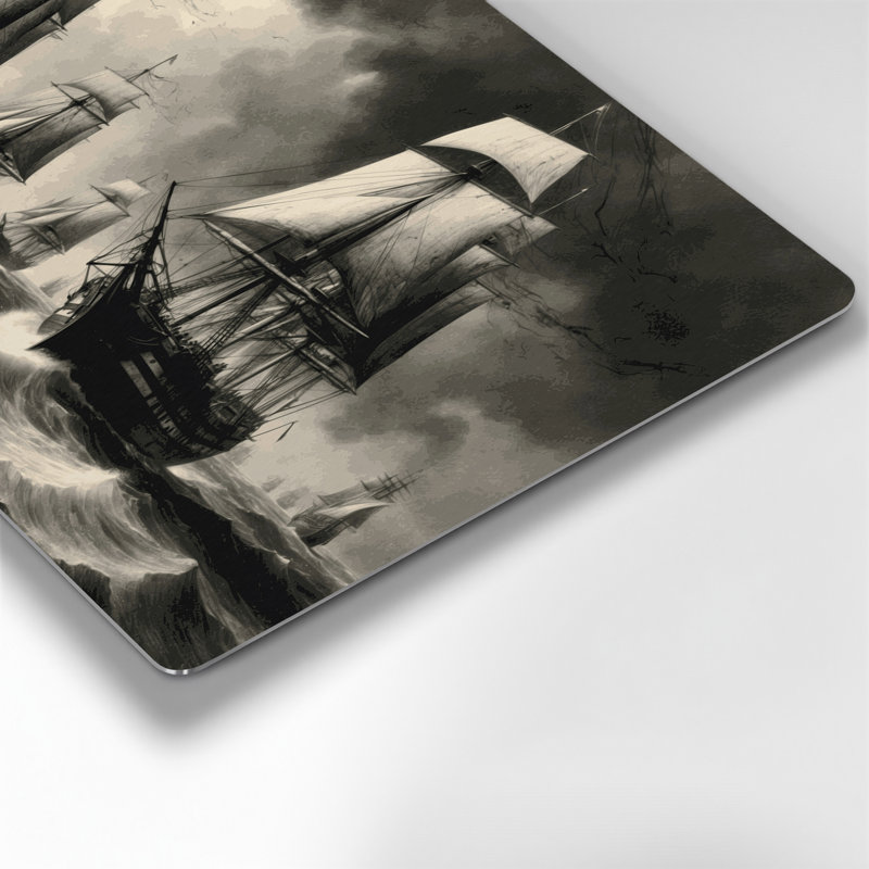 Art mural nautique brun gris nautique, H 11 po x l 14 po