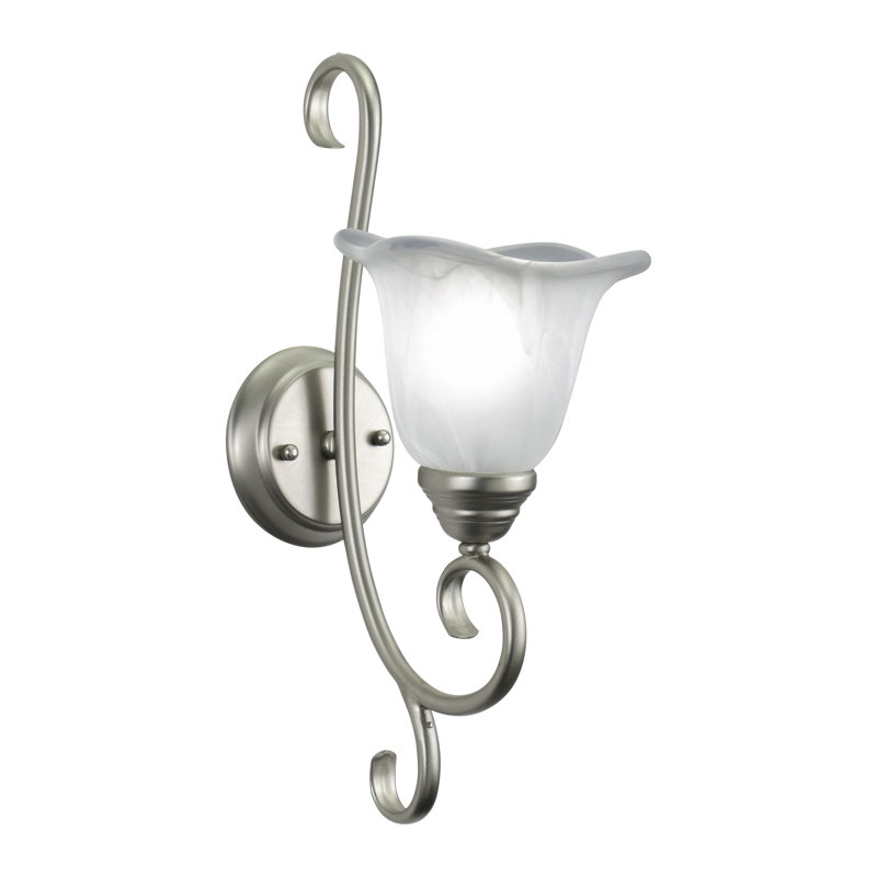 Applique murale articulée en nickel brossé à 1 lumière Bowker