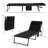 Outsunny Folding Chaise Lounge Set With 5-Level Reclining Back, Outdoor Lounge Tanning Chair With Padded Seat, Side Pocket & Headrest For Beach, Yard, Patio-360348146