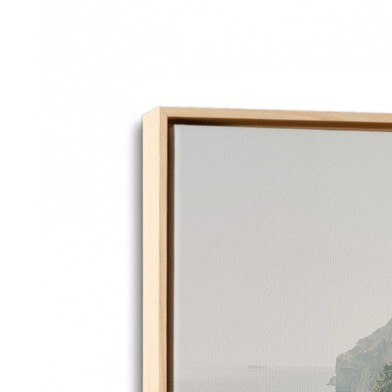 Impression sur toile tendue Seaside Sanctuary, Cadre américain en érable flottant, H 32,75 po x l 48,75 po x P 1,75 po