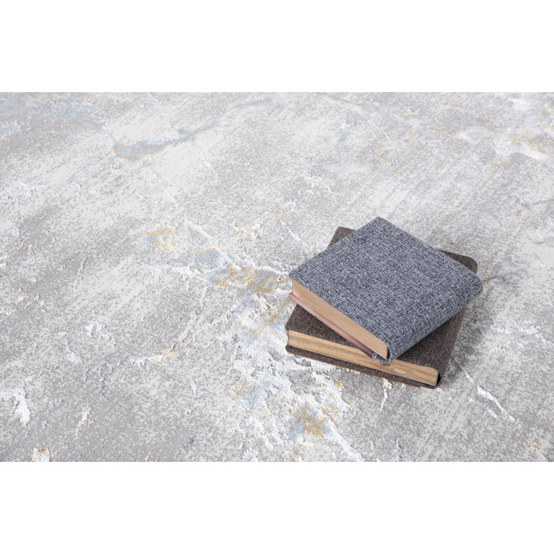 Tapis abstrait gris / ivoire London Collection, 2x3