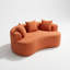 Contemporary Crescent-Shaped Two-Seater Sofa with Deep Cushions and Low-Back Design-1737212070