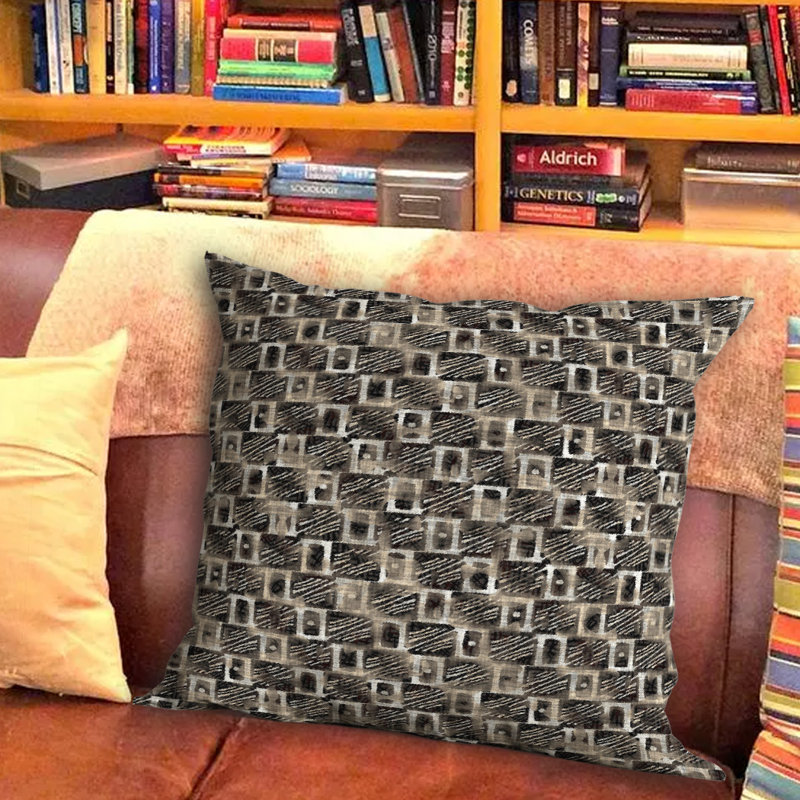 Geometric Outdoor Reversible Throw Pillow, 18" x 18"