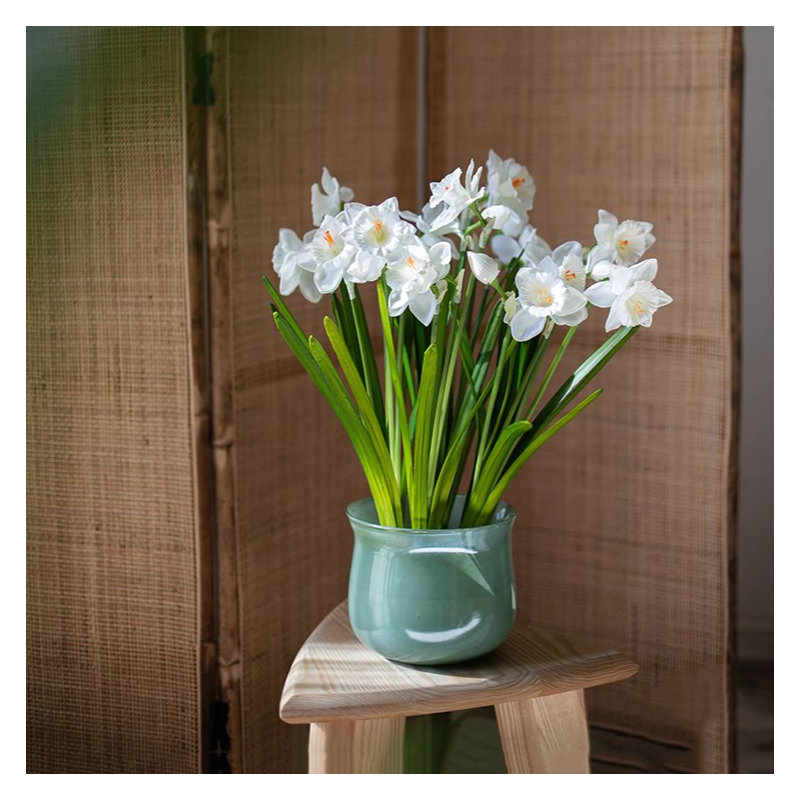 Vase de table en verre fait à la main Sighrith, H 5,9 po x l 7,1 po x P 7,1 po