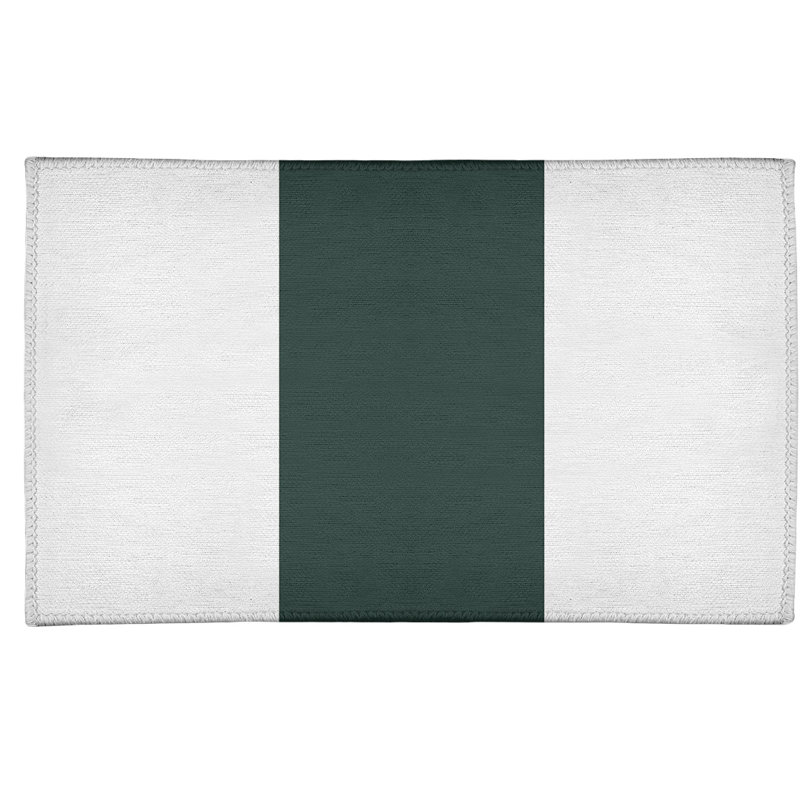 Tapis de salle de football à rayures green bay, Rectangle 4 pi x 6 pi