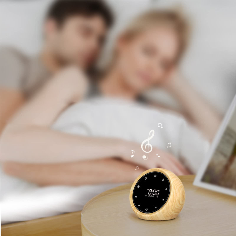 Alarm Clock, 20 Soothing Sounds,Adjustable Volume,5 Timer and Memory Function
