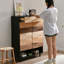 Armoire de rangement moderne pour chaussures en bois massif