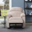 Fauteuil inclinable électrique kaki clair de 34,84 po, revêtement en chenille à cadre en bois massif, pour le bureau à domicile-1949085213
