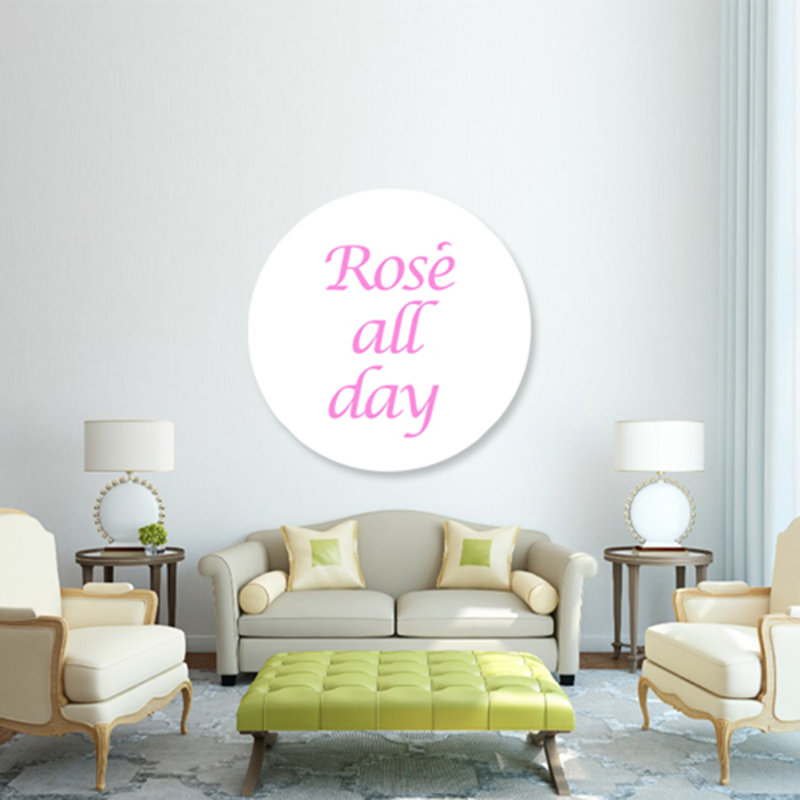 Rose All Day Print, 46" H x 46" W x 2.5" D