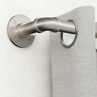 Einstein 1 Inch Industrial Blackout Curtain Rod for Windows Ceiling/Wall Mounted Adjustable Length