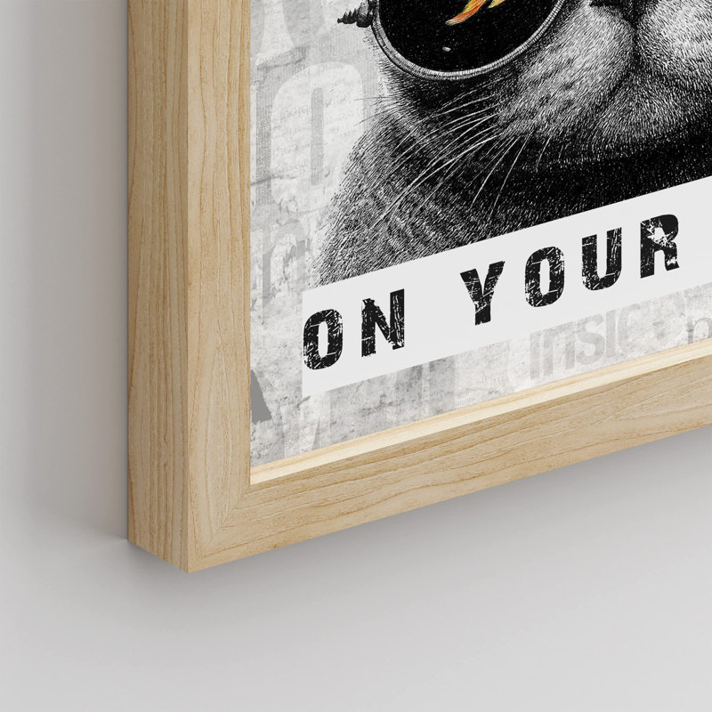 «Keep Your Eyes On Your Fish», Naturel, H 16 po x l 12 po