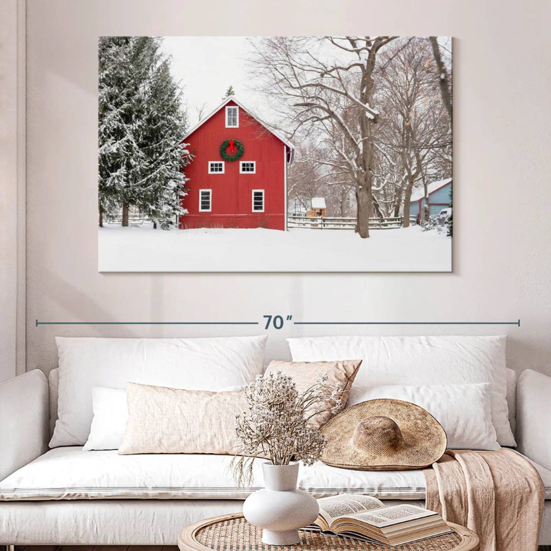 Lilie Winter Farmhouse, H 34 po x l 51 po