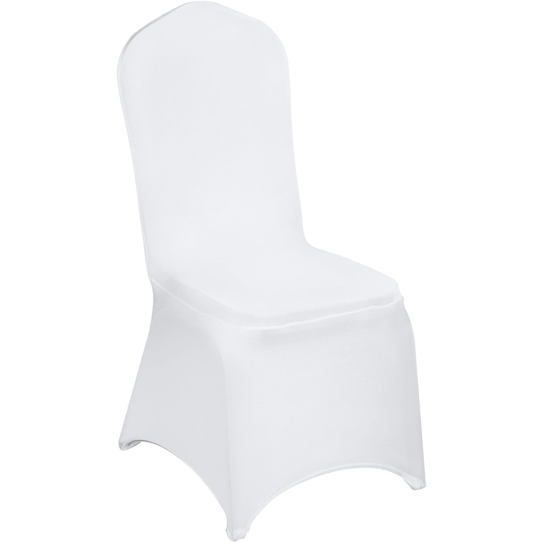 Latitude Run® White Chair Covers, Stretch Slipcovers for Wedding (Set of 150) Latitude Run®