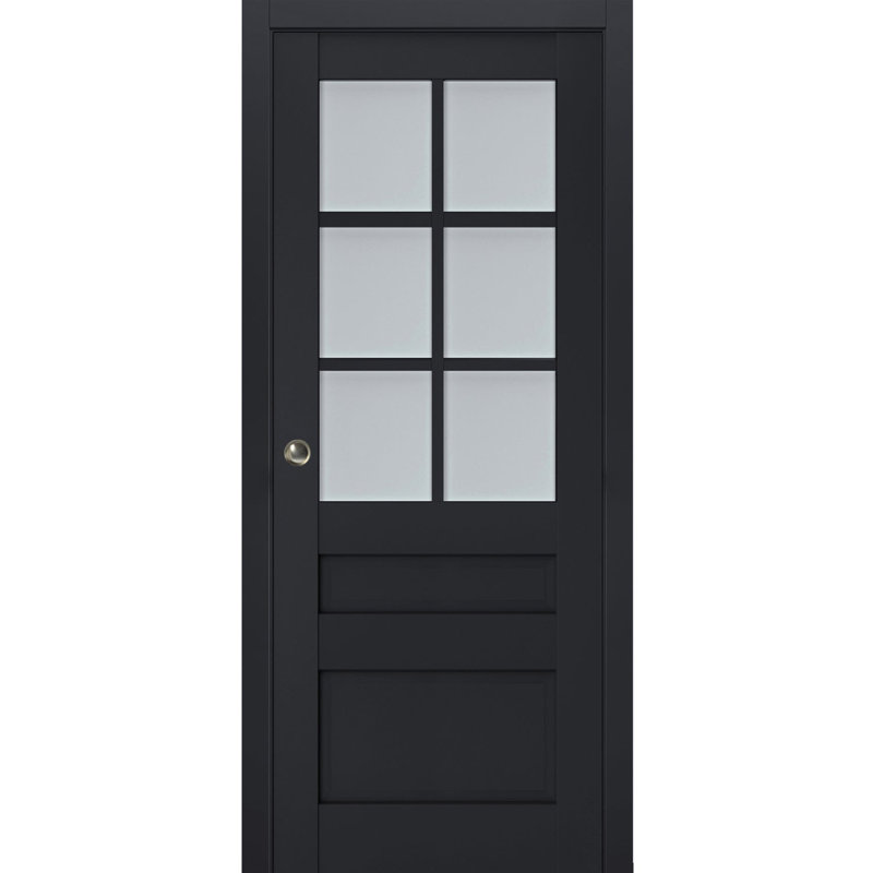 Porte de placard coulissante Veregio, Antracite, 28 po x 84 po