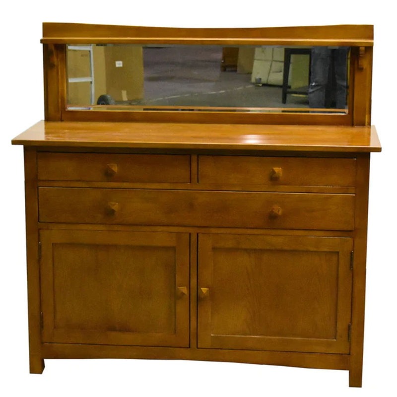 Arts and Crafts 19 " W Oak Solid Wood Buffet Table, Michael's Cherry