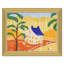 A Long Way Home II - Purple and Yellow Framed Acrylic Painting Print by Dana Gibson